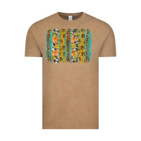 Vintage Coffee Fall sunflower brushstrokes Vintage Tee - NancyCooperArtShop
