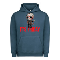 Pigment Midnight Navy Funny Friday 13th Funny Halloween Horror Urban Hoodie - lanVoArt