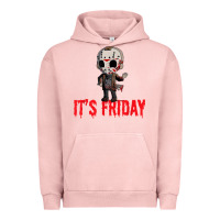 Pigment Salmon Funny Friday 13th Funny Halloween Horror Urban Hoodie - lanVoArt