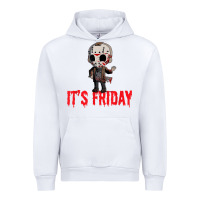 White Funny Friday 13th Funny Halloween Horror Urban Hoodie - lanVoArt