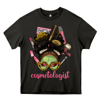 Asphalt Afro Messy Bun Cosmetologist Heavy Core Tee - BundleAndBundleShop