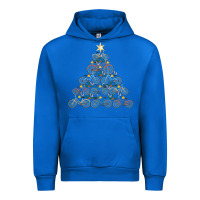 Cobalt bicycle christmas tree funny biker bicyclist xmas for family long slee Urban Hoodie - lanVoArt