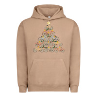 Pigment Burro bicycle christmas tree funny biker bicyclist xmas for family long slee Urban Hoodie - lanVoArt
