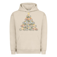 Pigment French Oak bicycle christmas tree funny biker bicyclist xmas for family long slee Urban Hoodie - lanVoArt