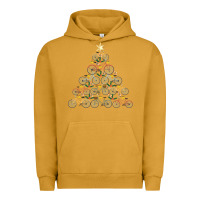 Pigment Peanut Butter bicycle christmas tree funny biker bicyclist xmas for family long slee Urban Hoodie - lanVoArt