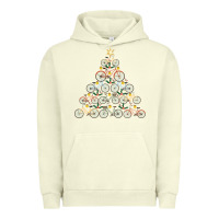 Pigment Pistachio bicycle christmas tree funny biker bicyclist xmas for family long slee Urban Hoodie - lanVoArt