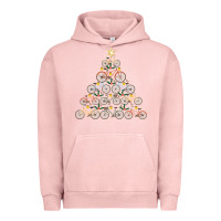 Pigment Salmon bicycle christmas tree funny biker bicyclist xmas for family long slee Urban Hoodie - lanVoArt