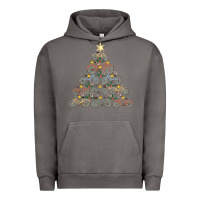 Pigment Tornado bicycle christmas tree funny biker bicyclist xmas for family long slee Urban Hoodie - lanVoArt