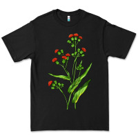 Black Tassel Flower Illustrations Premium Tee - LillyAllenDesigns