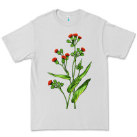 Dove Grey Tassel Flower Illustrations Premium Tee - LillyAllenDesigns