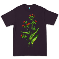 Plum Tassel Flower Illustrations Premium Tee - LillyAllenDesigns