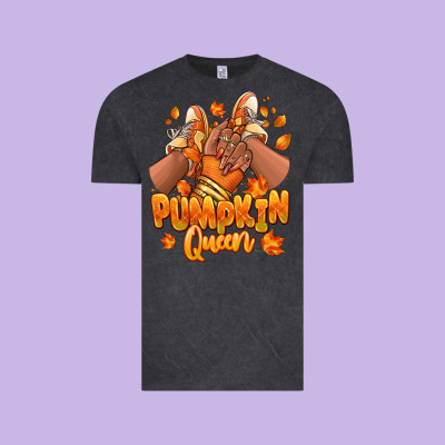 Pumpkin Queen Fall Black Girl Sneakers Vintage Tee Designed By Ranaportraitstore