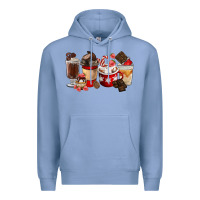 Colony Blue Chocolate Love Coffee Cups Premium Hoodie - FaDigitalArtStudio