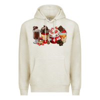 Oatmeal Heather Chocolate Love Coffee Cups Premium Hoodie - FaDigitalArtStudio