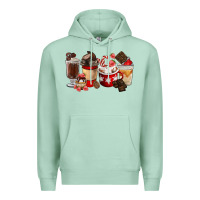 Seafoam Chocolate Love Coffee Cups Premium Hoodie - FaDigitalArtStudio