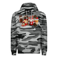 Slate Camo Chocolate Love Coffee Cups Premium Hoodie - FaDigitalArtStudio