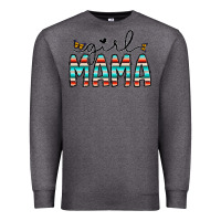 Charcoal Heather girl mama Premium Sweatshirt - CowhideDigitalArt
