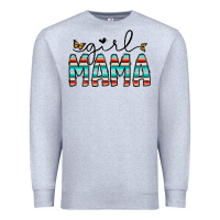 Heather Grey girl mama Premium Sweatshirt - CowhideDigitalArt