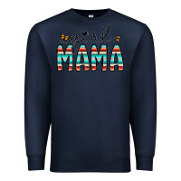 Navy girl mama Premium Sweatshirt - CowhideDigitalArt