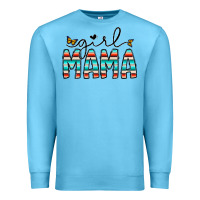 Ocean Blue girl mama Premium Sweatshirt - CowhideDigitalArt