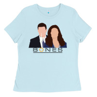 Baby Blue booth and brennan bones tv Ladies Tee - lanVoArt