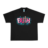 Black Cancer Faith Cross Urban Heavy Tee - HowdyJamesFarm