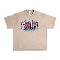 French Oak Cancer Faith Cross Urban Heavy Tee - HowdyJamesFarm