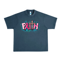 Midnight Navy Cancer Faith Cross Urban Heavy Tee - HowdyJamesFarm