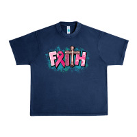 Navy Cancer Faith Cross Urban Heavy Tee - HowdyJamesFarm