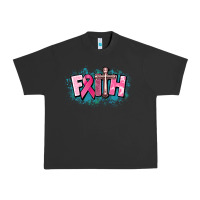 Pigment Black Cancer Faith Cross Urban Heavy Tee - HowdyJamesFarm