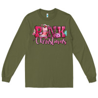 Army Green pink christmas Long Sleeve Tee - CowGirlArtShop