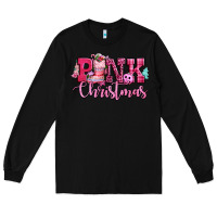 Black pink christmas Long Sleeve Tee - CowGirlArtShop