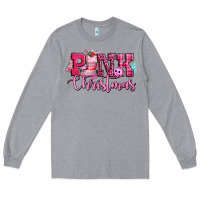 Heather Grey pink christmas Long Sleeve Tee - CowGirlArtShop