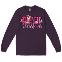 Plum pink christmas Long Sleeve Tee - CowGirlArtShop