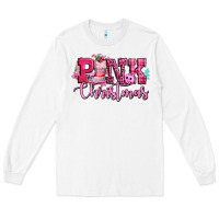 White pink christmas Long Sleeve Tee - CowGirlArtShop
