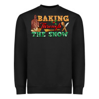 Black baking through the snow Heavyweight Sweatshirt - FaDigitalArtStudio