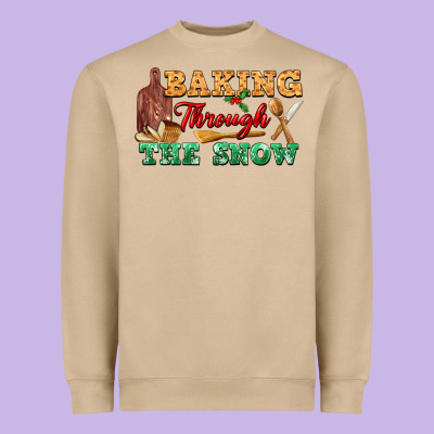Baking Through The Snow Heavyweight Sweatshirt Designed By Fadigitalartstudio