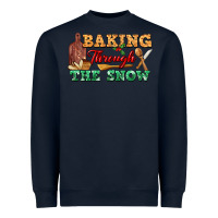 Navy baking through the snow Heavyweight Sweatshirt - FaDigitalArtStudio