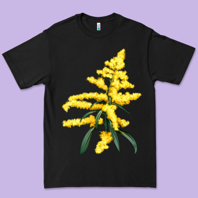 Botanical Goldenrod Illustrations Premium Tee Designed By Lillyallendesigns