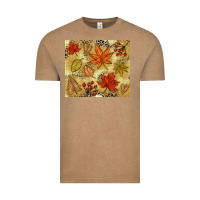 Vintage Coffee Fall leaves Vintage Tee - NancyCooperArtShop