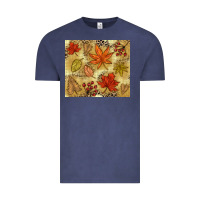 Vintage Denim Fall leaves Vintage Tee - NancyCooperArtShop