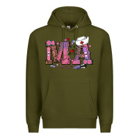 Army Green valentines day ma nurse Premium Hoodie - RanaPortraitStore