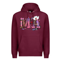 Burgundy valentines day ma nurse Premium Hoodie - RanaPortraitStore