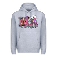 Heather Grey valentines day ma nurse Premium Hoodie - RanaPortraitStore