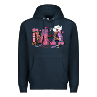 Navy valentines day ma nurse Premium Hoodie - RanaPortraitStore