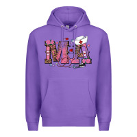 Purple valentines day ma nurse Premium Hoodie - RanaPortraitStore