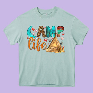 Camp Life Heavy Core Tee Designed By Bundleandbundleshop