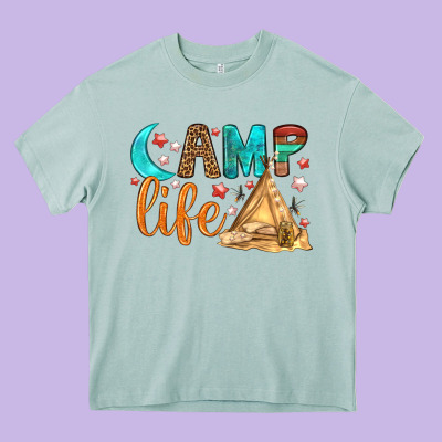 Camp Life Heavy Core Tee Designed By Bundleandbundleshop