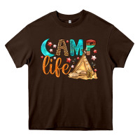 Chocolate Brown Camp Life Heavy Core Tee - BundleAndBundleShop
