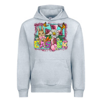 Heather Grey easter cross background Urban Hoodie - BarkalooDesign